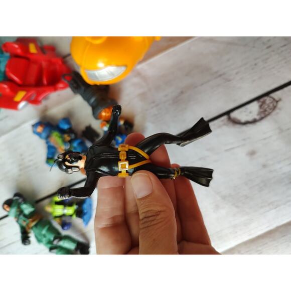 Fisher Price Rescue Heroes MICRO ADVENTURES Submarine Underwater Sea Playset Lot - Picture 13 of 16